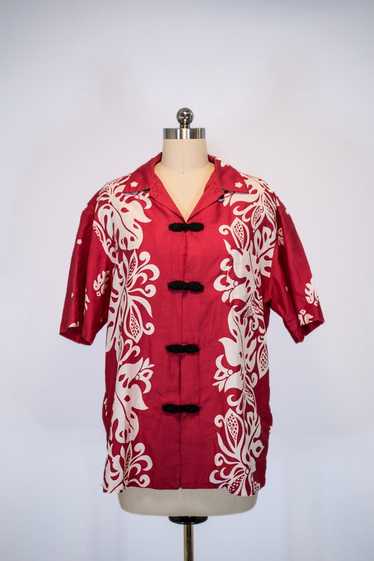 50s vintage MALIHINI アロハ　ビンテージ 古着 60~70's MALIHINI マリヒニ 総柄 ハワイアン ハイビスカス