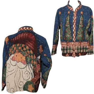 90s USA製　SUGAR STREET WEAVERS 総柄 クリスマス Sugar street weavers santa - Gem