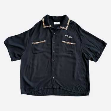 セリーヌ CELINE ブラック　ボーリングシャツ　38 CELINE セリーヌ 21SS 852C 2C516 38NO ルーズ ロゴ エンブロイ