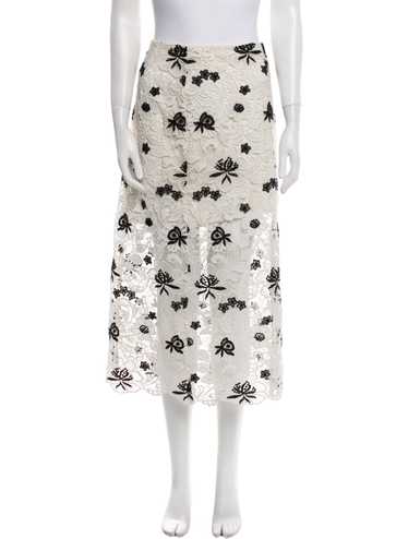 Alice + Olivia Skirt White Lace Pattern - image 1