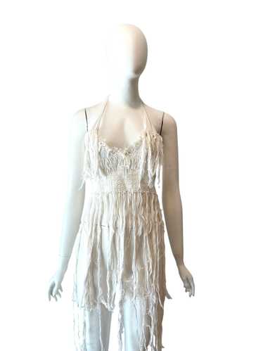 トップス ANN DEMEULEMEESTER - design rayon top Ann Demeulemeester orange asymmetric draped top - VANIITAS