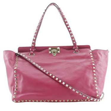 VALENTINO☆ROCKSTUD トート ２WAY VALENTINO GARAVANI Rockstud テクスチャードレザー トート