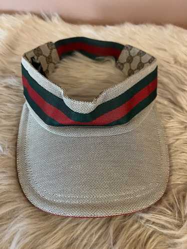 GUCCI GGパターン バイザー Sサイズ GUCCI GGパターンサンバイザー 美品 ゴルフ - メルカリ