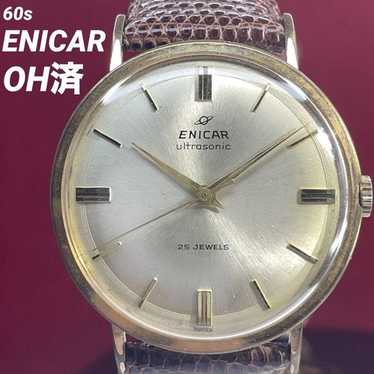 ENICAR SWISS ULTRASONIC 17石 ENISHOCK Vintage 1960s Enicar Ultrasonic 17J Swiss Sub Second Gents