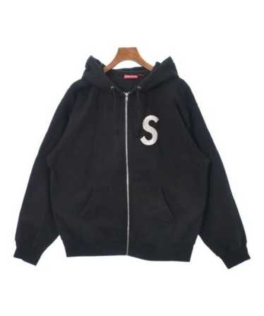 supreme パーカー Black Hoody SUPREME】 Satin Applique Hooded Sweatshirt Black -24FW