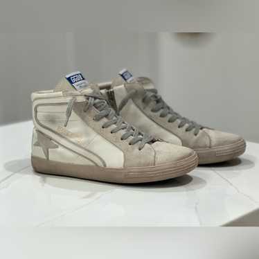Golden Goose GGDB SLIDE ゴールデングース GOLDEN GOOSE Slide sneakers White leather（スニーカー
