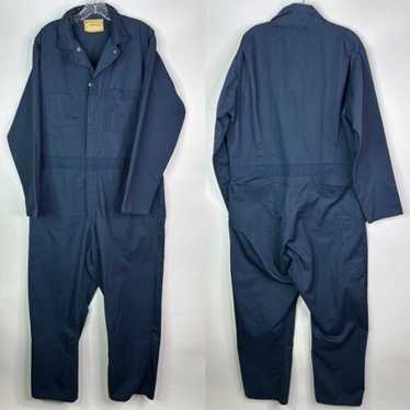 Vintage 70s Universal Overall Co Sz 48 Stonecutter Navy Blue