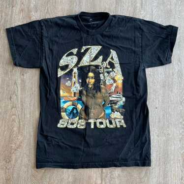 SZA SOS ツアーTシャツ M 黒 日本未発売 正規品 SZA Official Men's T-Shirt SZÁ Crew Neck Shirts Short Sleeve