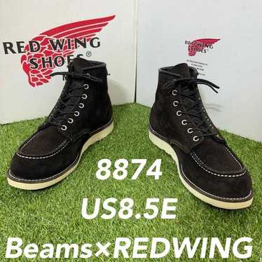 本物品質の REDWING ビームス別注8874 8E ブラックラフアウト