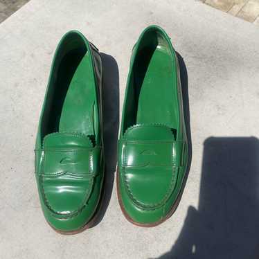 靴 PRADA driving Loafer Green vintage PRADA driving Loafer Green vintage