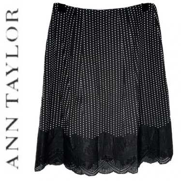 Ann Taylor Lace Skirt - Black & White - image 1