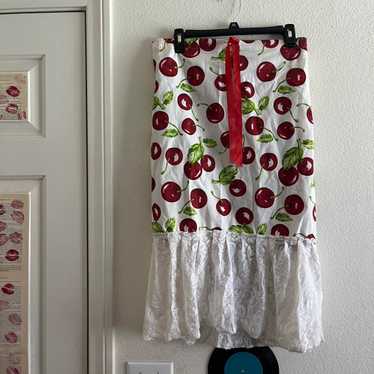 Women's Skirt - White/Multi - L – handmade cherry… - image 1