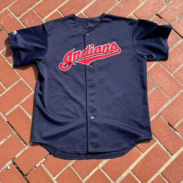 USA製 希少Cleveland Indians Majestic ジャージ Majestic Men's Cleveland Indians Black Tux Replica Cool Base