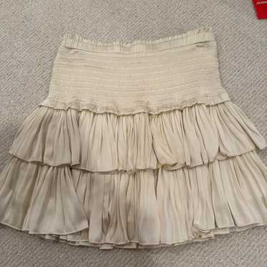 Women's Skirt - Cream/White - L – Silk cream skir… - image 1