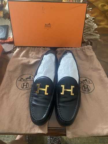 HERMES❋Hロゴグレインレザーローファー 4.ゼログランド スティッチライト ローファー mens. 0.0 | COLE_HAAN