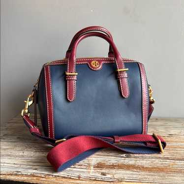 Tory Burch T Monogram Color Block Duffle Handbag - image 1