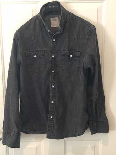 slim fit waffle shirt