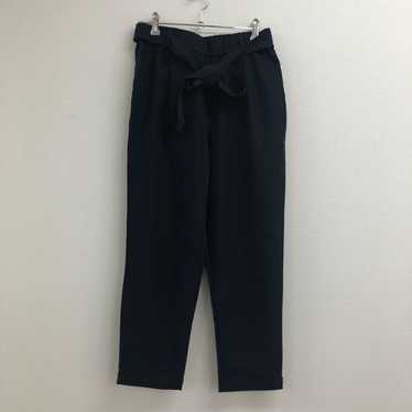 HIROKO KOSHINO Hem Zipper Dropped Crotch Pants Black 38