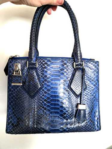 Michael Kors Collection Python Satchel - Blue - image 1
