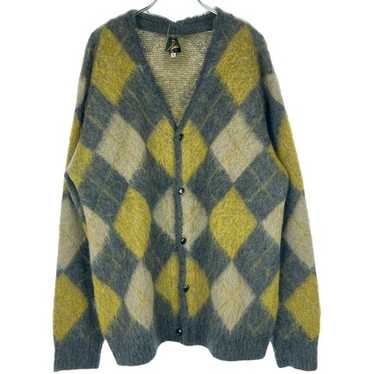 トップス Needles Mohair Cardigan \"Argyle Pattern\" Needles『Mohair Cardigan-Argyle』(Mustard) – Reggieshop
