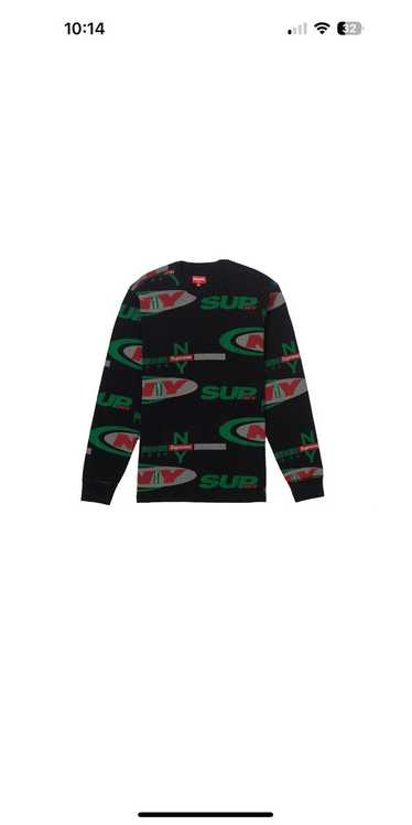 SUPREME18AW NY WAFFLE THERMAL ブラックシュプリーム S】Supreme NY Waffle Thermal 黒 18FW