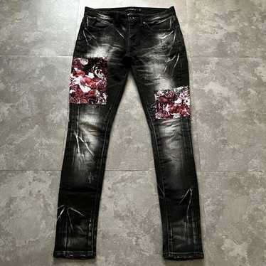 Coandlu Selvedge Jeans Size 26 W29xl30.5 Coandlu Printed