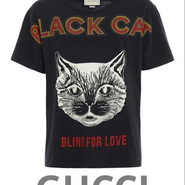 グッチ Tシャツ 10A ネコ Black cat ミケーレ