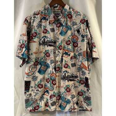 Vintage Reyn Spooner Classic Muscle Car Button Up Rayon