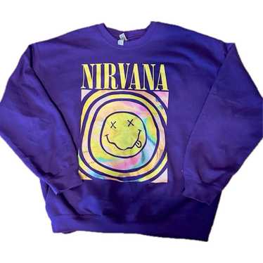トップス Y2K NIRVANA SMILE 1992 GILDAN Nirvana Vintage T-Shirt 1992 Band Tee Gray Medium Gildan