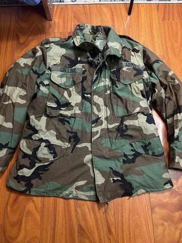 US ARMY WOODLAND CAMO M-65 FIELD JACKET-MEDIUM SH… - image 1