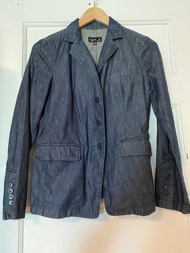 t*中様 vtg 90s agnès b. wool zip jacket dark grey wool jersey Serge jacket
