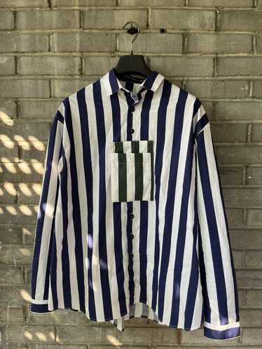 SUNNEI - SUNNEI OVER SHIRT W DOUBLE SLEEVES シャツ Sunnei Striped long-sleeve Shirt | Blue | FARFETCH