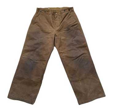 90s USA製 FILSON tin cloth ダブルニー パンツ