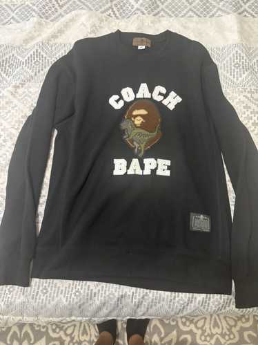 人気話題コラボ！BAPE x Coach Rexy Crewneck Black 人気話題コラボ！BAPE x Coach Rexy Crewneck Black (A BATHING