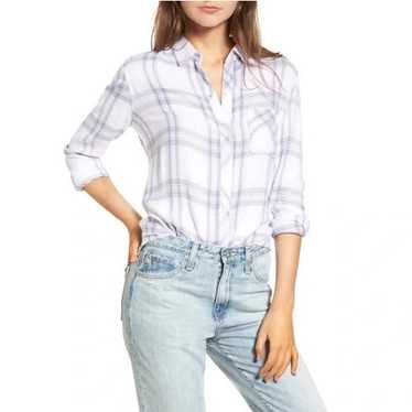 Rails button button down flannel size small women… - image 1