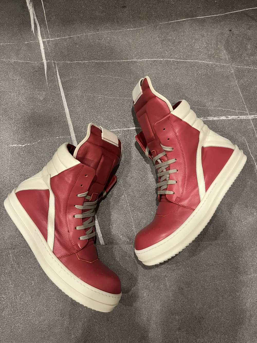 Rick Owens Rick Owens Red high-top Geobasket