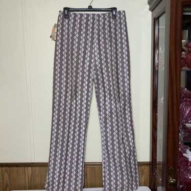 Vintage Polyester Pants Pull On Wide Leg Double K… - image 1