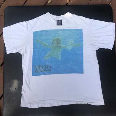 Nirvana Nevermind Wavy Logo T-Shirt Purple New | eBay