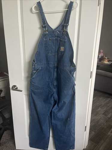 パンツ Carhartt BIB OVERALL BLUE 30 X 32 Vintage Carhartt Overalls Mens 38x32 Blue Denim Bib Union | eBay
