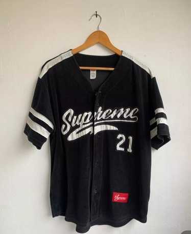 トップス Supreme 20AW Velour Baseball Jersey Supreme 20AW Velour Baseball Jersey Black Size M (US S) USED