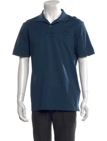prada silk polo ネイビー Prada Silk Polo Shirt | Blue | FARFETCH