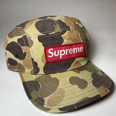 FW12 Supreme Tree Camo Camp Cap White Hat Red Box Logo