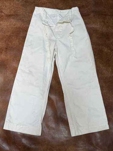 40s US NAVY Sailor Pants White 巻きパンツ 40's U.S.NAVY コットンセーラーパンツ アウトシーム無し 巻き