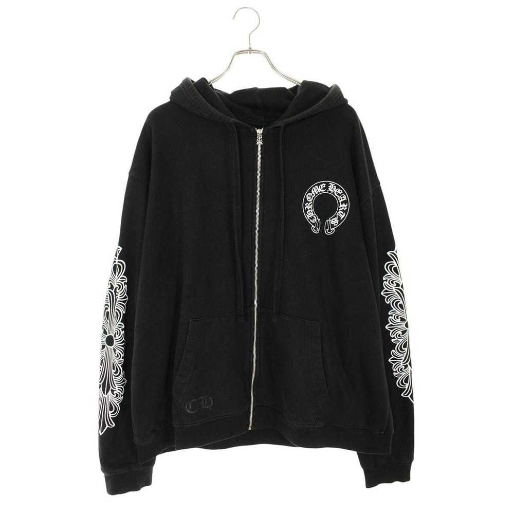 Chrome Hearts Chrome Hearts Floral Print Zip-Up Hoodie