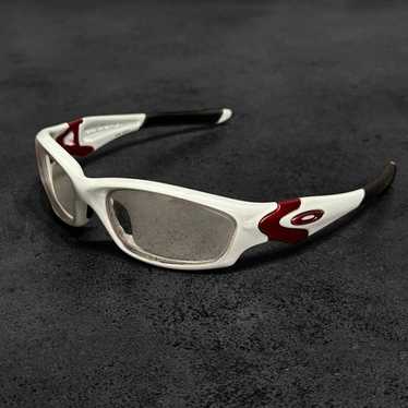 OAKLEY Straight Jacket USA製 RED WHITE Oakley Straight jacket white chrome red iridium sunglasses