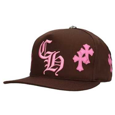 Chrome Hearts CH Logo Leather Cross Baseball Cap - SRM