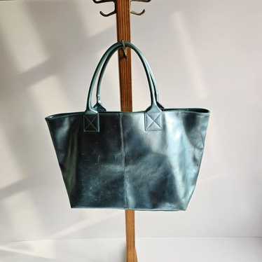 Gap Black Leather Vintage 90's Medium Shoulder Bag Purse