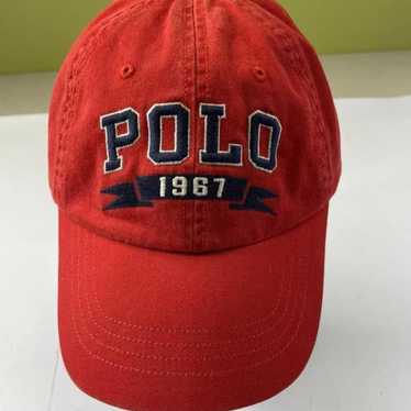 VTG Polo Ralph Lauren Hat Cap Mens Large Fitted Red Corduroy
