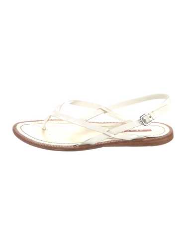 靴 Vintage Prada T-Strap Heel Sandals Prada women's brown two-toned patent leather ankle strap