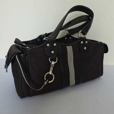 バッグ Vintage Bally leather Boston bag black BALLY Vintage Embossed Handbag Croc Pattern Two Toned